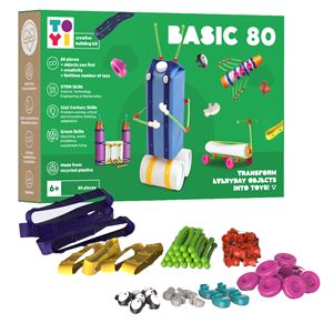 Toyi Basic - 80 Parça STEM Seti ve Yaratıcı Yapı Oyuncakları
