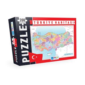 Blue Focus 200 Parça Puzzle - Türkiye Haritası Kutulu Puzzle
