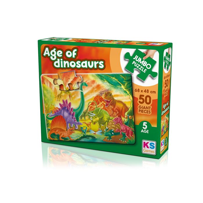 KS Games 50 Parça Jumbo Puzzle - The Age of Dinosaurs MP52459
