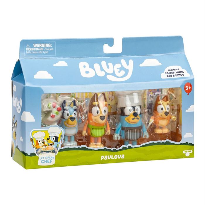 Moose Toys Bluey 4'lü Figür Set - Pavlova MP52721 | Mucit Panda