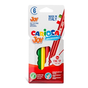 Carioca Joy Süper Yıkanabilir Keçeli Boya Kalemi 6'lı